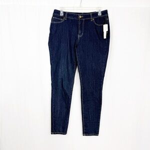 NEW Westport Signature Fit Midrise Skinny Jeans, Size 8, Dark Blue